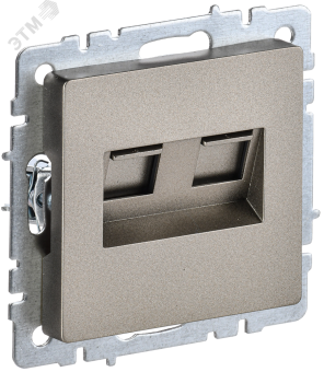 Розетка RJ45+RJ45 кат.5Е С/У Шампань Brite