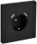 Розетка 1-м 16А С/У З/К со шторками+USB A+А 3,1А винтовое крепление Металл Черный Forte&Piano