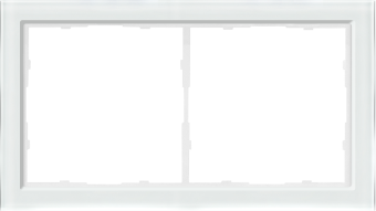 Рамка 2-я Белое стекло R98 Glass Donel