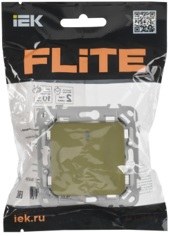 Переключатель 1-кл 10А С/У проходной с индикатором Оливковый FLITE