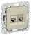 Розетка RJ45+RJ45 кат.5Е STP С/У Шампань FLITE