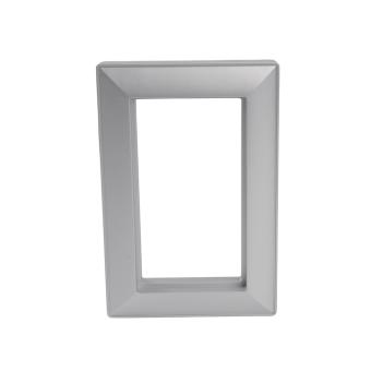 Рамка  2-я без перемычки Серебро Катрин