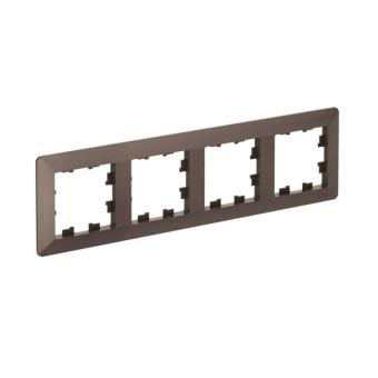 Рамка 4-я, Мокко/дымчатый черный AtlasDesign Air Systeme Electric