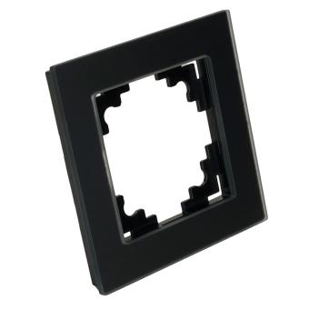 Рамка 1-я стекло Черный матовый Катрин
