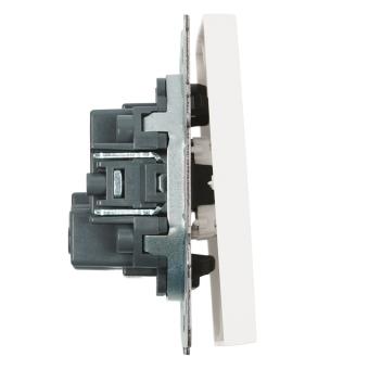 Выключатель 2-кл 10А С/У Белый фарфор Эмили