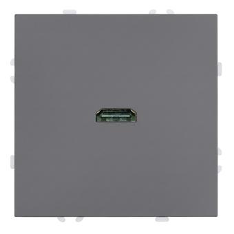 Розетка HDMI Платиново-серый Эмили