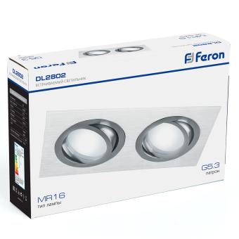 Светильник встраиваемый  DL2802 потолочный MR16 G5.3 белый-хром Feron