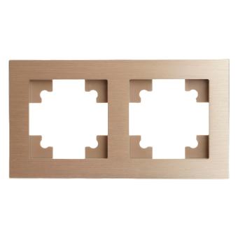 Рамка 2-я металл Шампань Катрин