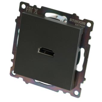 Розетка HDMI Графит Катрин