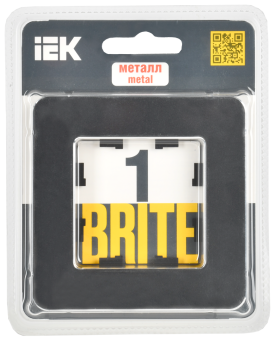 Рамка 1-я Металл Черный Brite