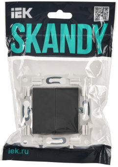 Переключатель 2-кл 10А C/У проходной Титан Skandy