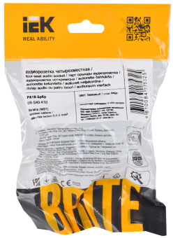 Розетка Аудио 4-м С/У Бежевый Brite