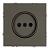 Розетка 1-м 16А С/У со шторками Антрацит Эмили