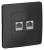 Розетка RJ45+RJ45 кат.5Е С/У Антрацит Blanca Розетка RJ45+RJ45 кат.5Е С/У Антрацит Blanca