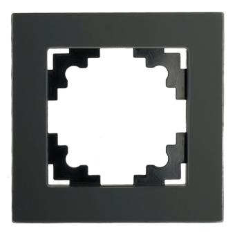 Рамка 1-я стекло Черный матовый Катрин