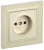 Розетка 1-м 10А С/У в сборе Бежевый Brite Розетка 1-м 10А С/У в сборе Бежевый Brite