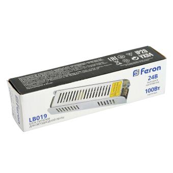 Блок питания для сд ленты 24V IP20 100W LB019 Feron