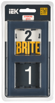 Рамка 2-я Стекло Маренго матовый Brite