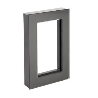 Рамка  2-я без перемычки стекло Графит Катрин