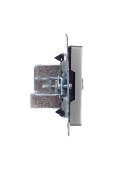 Розетка TV антенна С/У проходная Сталь Brite