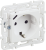 Розетка 1-м 16А С/У З/К со шторками+USB С 18Вт Арктический белый Skandy