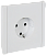 Розетка 1-м 16А С/У З/К винтовое крепление Белый Forte&Piano