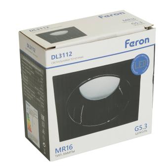 Светильник встраиваемый  DL3112 потолочный MR16 G5.3  черный + черный хром Feron