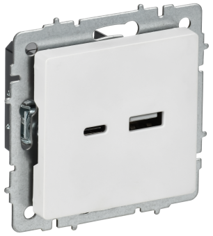 Розетка USB А+С 18Вт С/У Арктический Белый Brite
