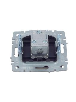 Розетка TV антенна С/У проходная Сталь Brite