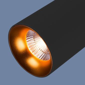 Подвесной светильник DLS021 9+4W 4200К черный матовый/золото Elektrostandard