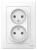 Розетка 2-м 16А С/У Белый Blanca