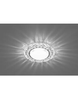 Светильник встраиваемый с белой LED подсветкой Feron CD4023 потолочный GX53 без лампы прозрачный