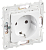 Розетка 1-м 16А С/У З/К Арктический белый Skandy