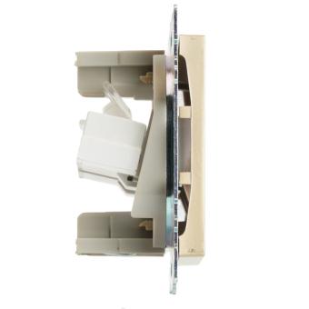 Розетка RJ45+RJ45 С/У Золото Катрин