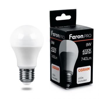 Лампа светодиодная LB-1009 Шар E27 9W 4000K Feron.PRO