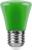 Лампа светодиодная 1W C45 (колокольчик) 230V E27 зеленый LB-372 для белт-лайта Feron