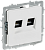 Розетка RJ45+RJ45 кат.5Е С/У Арктический Белый Brite