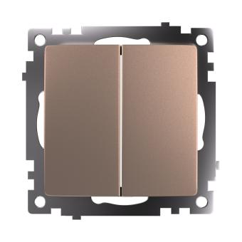 Выключатель 2-кл 10А С/У Шампань Катрин