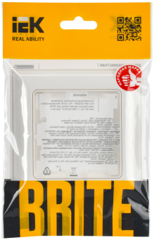 Рамка 1-я Белый/Белый Brite