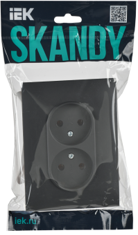 Розетка 2-м 10А С/У в сборе Титан Skandy