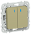Переключатель 2-кл 10А С/У проходной с индикатором Оливковый FLITE