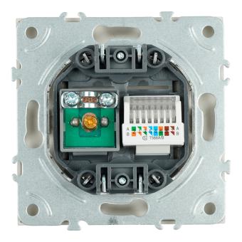 Розетка TV антенна + RJ-45 С/У Кашемир Эмили