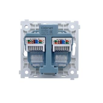 Розетка RJ45+RJ45 кат.6Е DA Donel