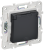 Розетка 1-м 16А С/У З/К со шторками с крышкой IP44 Графит Skandy